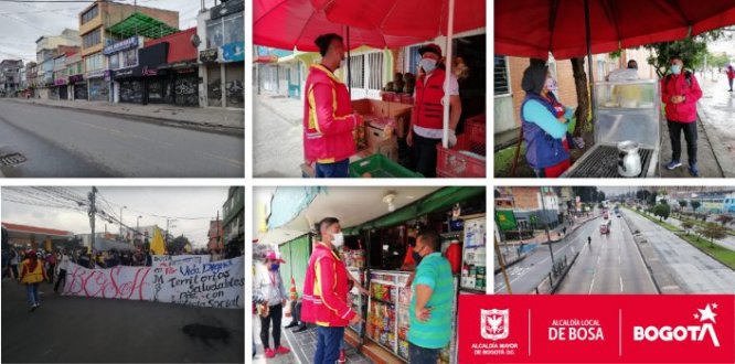 Con marchas y manifestaciones sociales, terminó cuarta jornada de Cuarentena General en Bosa