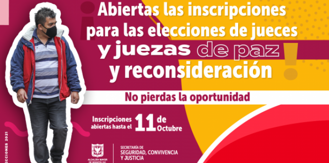 Abiertas las inscripciones para quienes aspiren a ser Jueces de Paz y de Reconsideración