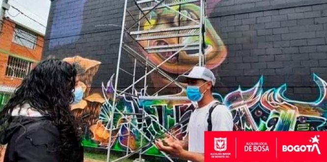  ●	El 3er Festival de Grafitti de Bosa finalizó con un Grafitour en bici por varios puntos artísticos y culturales de la localidad.  ●	La administración local continuará promoviendo actividades artísticas y culturales para la comunidad.   Bogotá 23 de marzo de 2021| En el marco de la estrategia Bosa es social que busca promover las actividades artísticas, culturales y recreo deportivas en la ciudadanía, la Alcaldía Local de Bosa finalizó con gran acogida, Los Colores del Nuevo Mundo, el “3er Festival del Gr