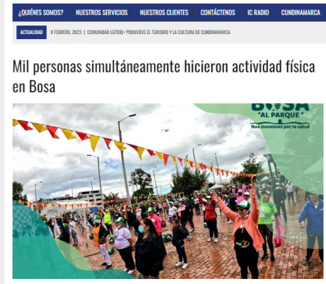 Mil personas simultáneamente hicieron actividad física en Bosa